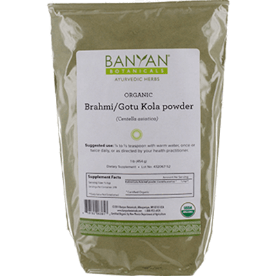 Brahmi/Gotu Kola Leaf Pwdr Organic (454 Grams)