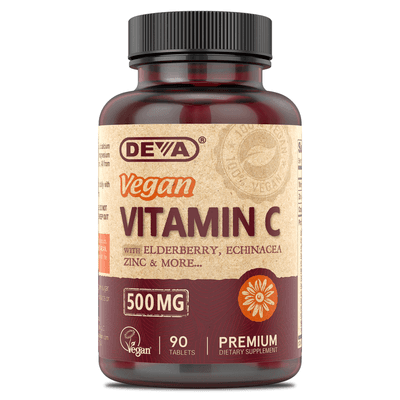 Vegan Vitamin C  500mg + Elderberry (90 tablets)