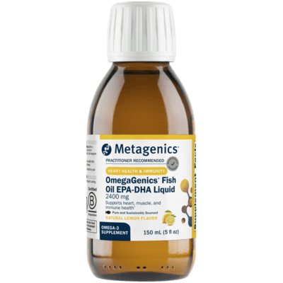 OmegaGenics® EPA-DHA 2400 Fish Oil - Lemon (150 Milliliters)