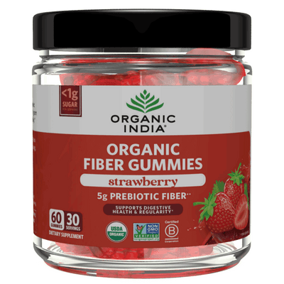 Organic Fiber Gummies, Strawberry (60 gummies)
