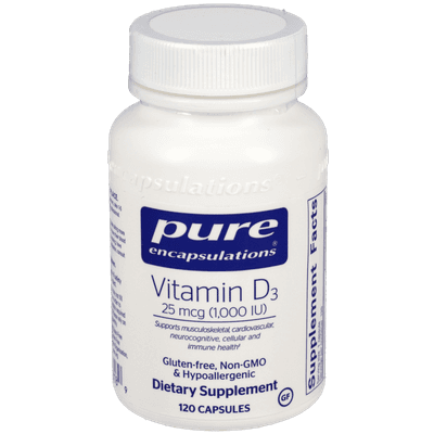 Vitamin D3  25mcg (1,000IU) (120 capsules)