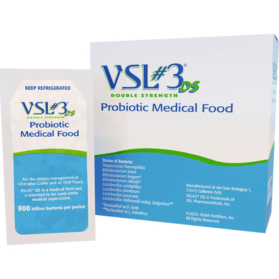 VSL#3® High-Potency, Multi-Strain, Unflavored, Double-Strength Probiotic Powder (900B CFU) (20 packets)
